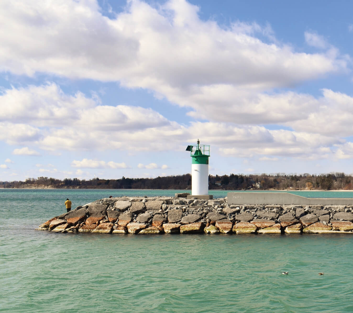 Daytime view of the picturesque lighthouse on Pickering Pier. 